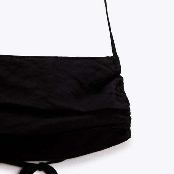 Zara Linen Bandeau Top Black🩷 - Picture 4 of 5